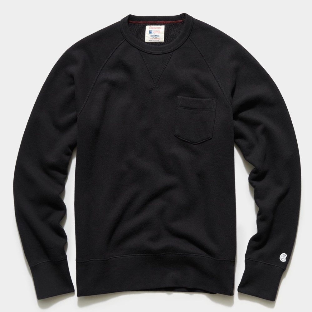 Todd Snyder + Champion Midweight Pocket Sweatshirt - Black
